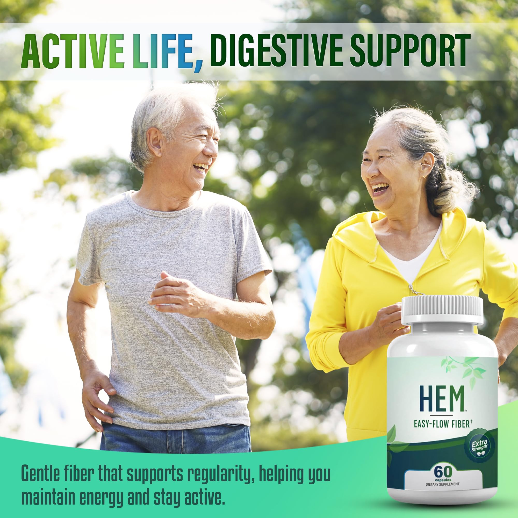 Hem Healer Easy-Flow Fiber on shelf promotes convenient plant-based wellness