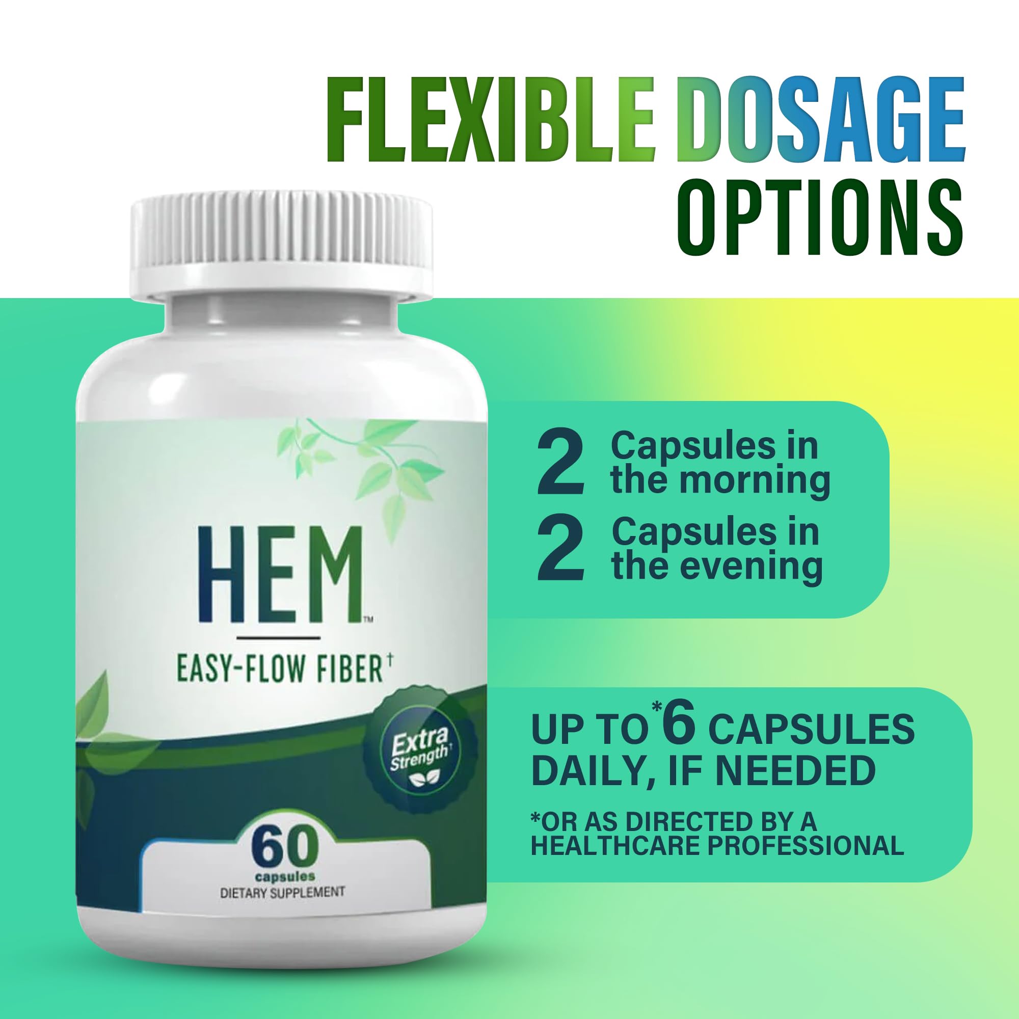 Hem Healer Easy-Flow Fiber label gluten-free highlights clean ingredients