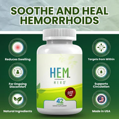Hem Healer Hem Hero Citrus Extract shows natural ingredient for circulation support.