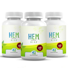 Hem Healer Hem Hero Extra Strength capsules for daily hemorrhoid support.