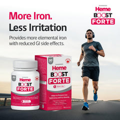 Hemeboost Forte packaging box on display.