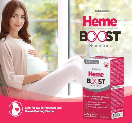 Hemeboost high-absorption tablets emphasize fast uptake and energy support.