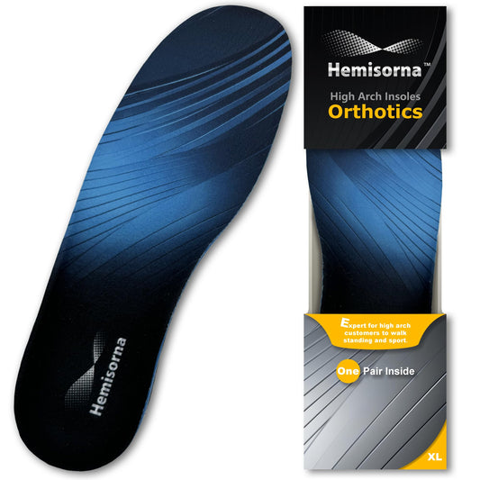 Hemisorna Poron Vive forefoot pad absorbs shock and relieves forefoot pressure during long wear.