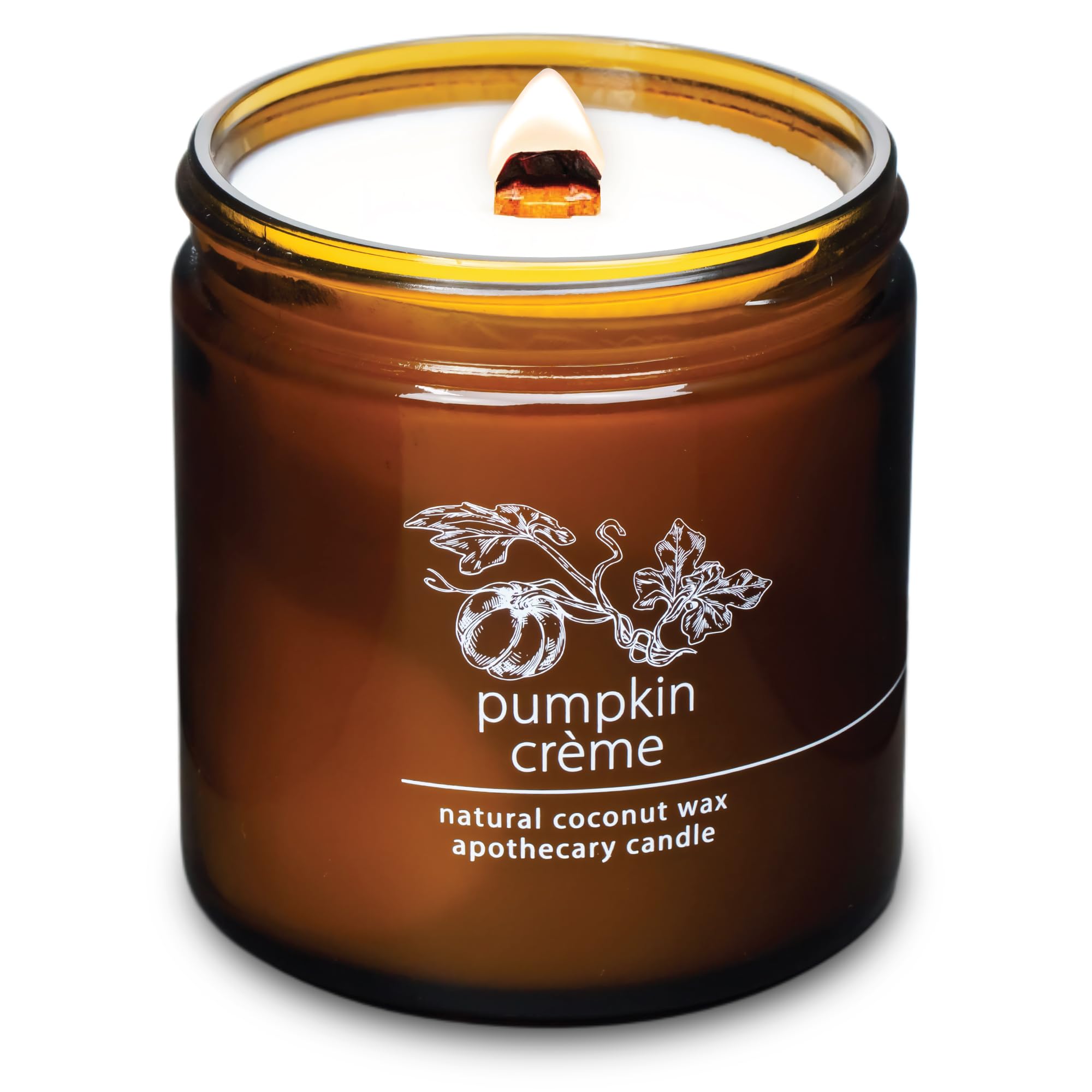 Hemlock Park crackling-wick candle in pumpkin creme 16oz for cozy ambience