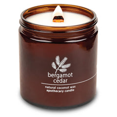 Hemlock Park Crackling Wood Wick Candle provides cozy ambiance with a soothing crackle.