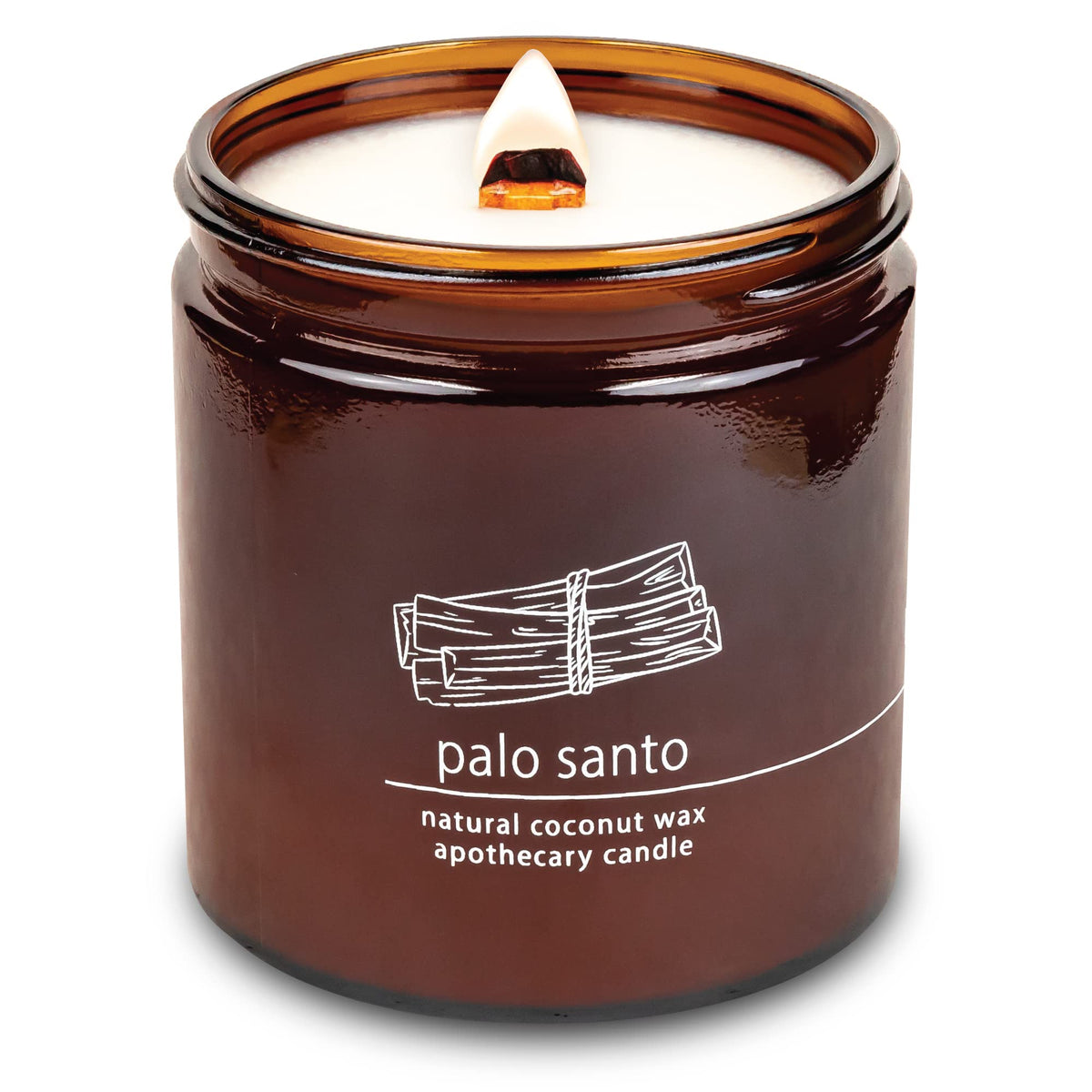 Hemlock Park crackling wood wick candle 16oz Palo Santo for cozy evenings