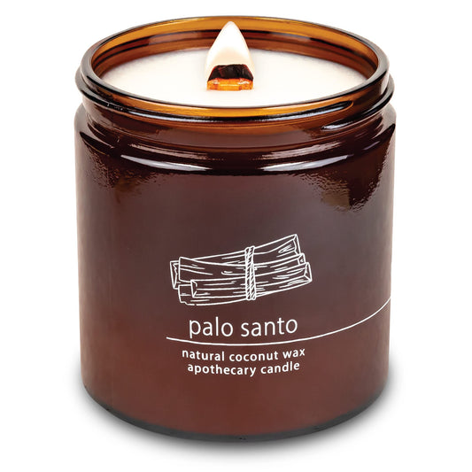 Hemlock Park crackling wood wick candle 16oz Palo Santo for cozy evenings