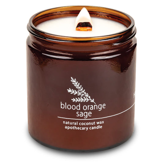 Hemlock Park crackling wood wick candle in a 16oz jar for cozy ambiance.