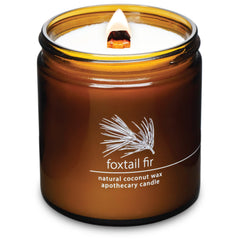 Hemlock Park crackling wood wick candle with Foxtail Fir glow for cozy evenings