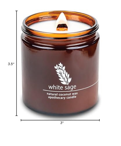 Natural coconut wax texture of Hemlock Park candle in White Sage scent