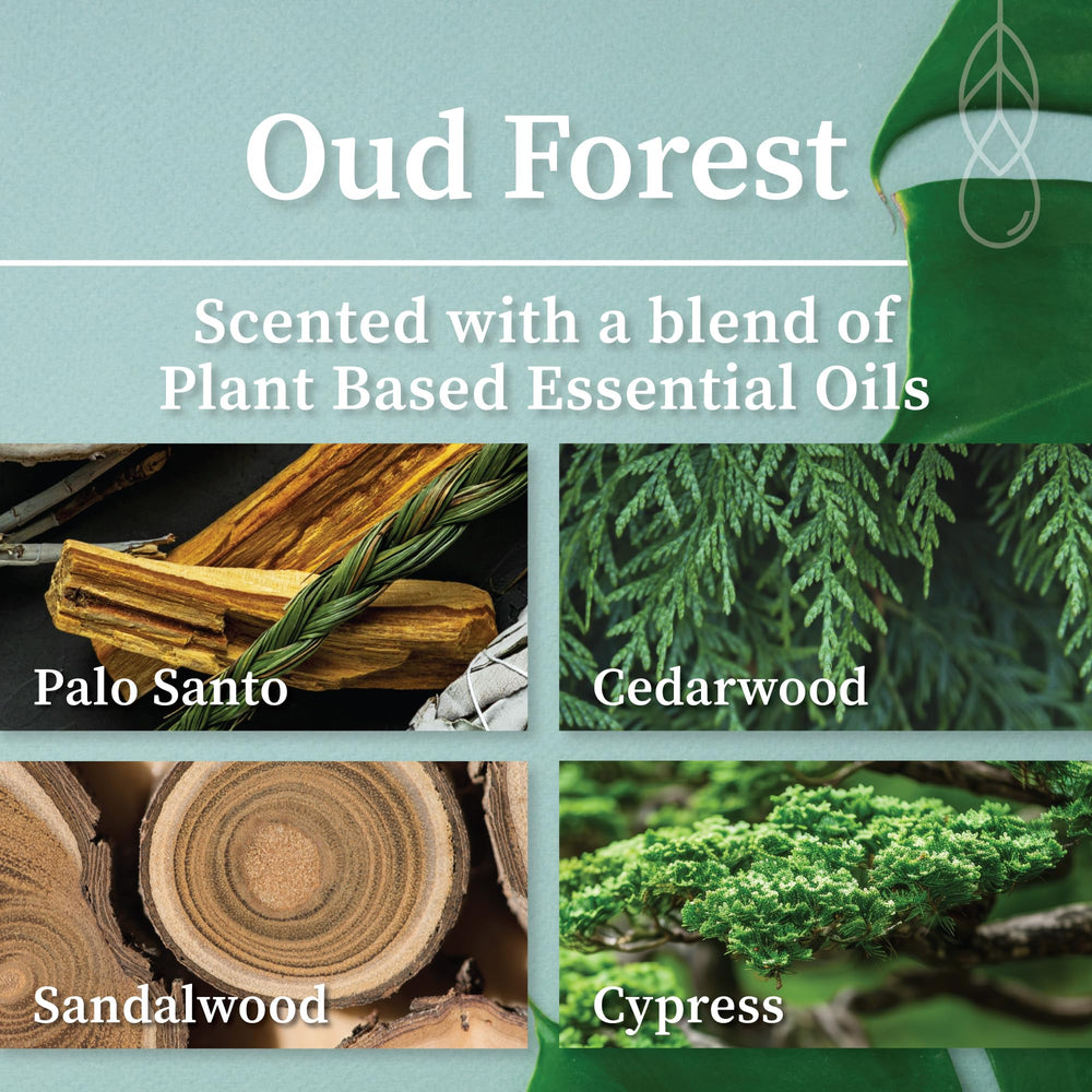 Hemlock Park Oud Forest candle crackling wick close-up for cozy fireside feel.