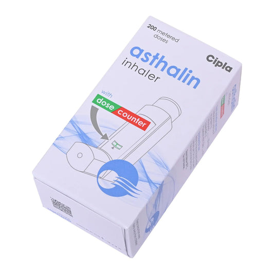 HEMOTOUCH Asthalin inhaler during dosage administration for quick breathing relief