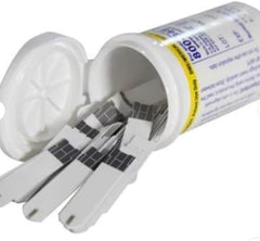 HEMOTOUCH test strips in a sealed vial preserve freshness for reliable readings