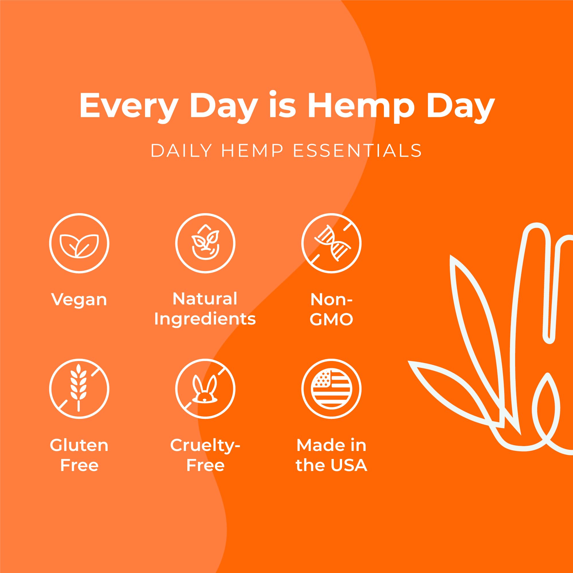 Hemp & Hand packaging shows GMP badge and US-made manufacturing