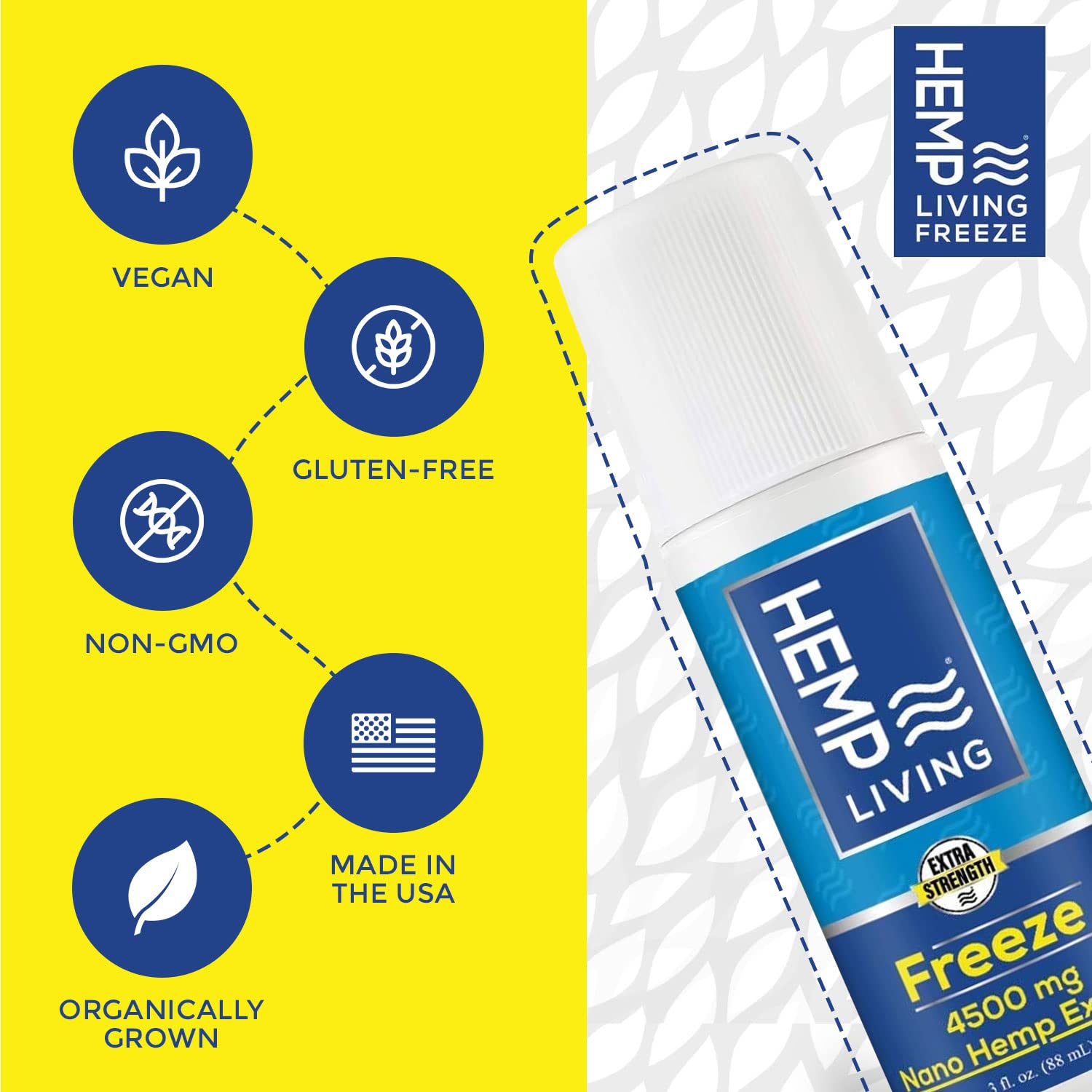 HEMP LIVING Freeze Roll-On used by an athlete after a workout
