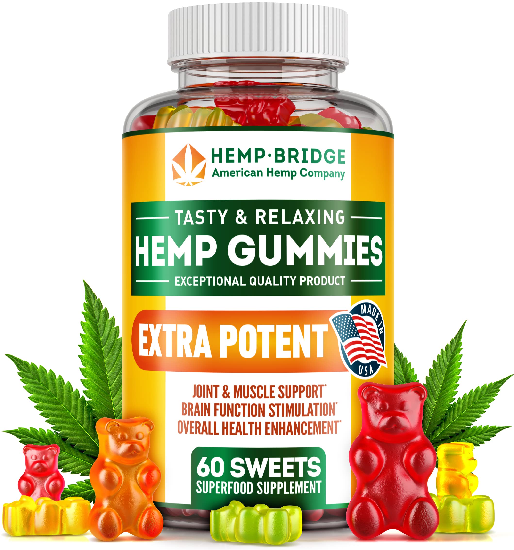 HempBridge sleep gummies bottle promotes a calm evening routine.