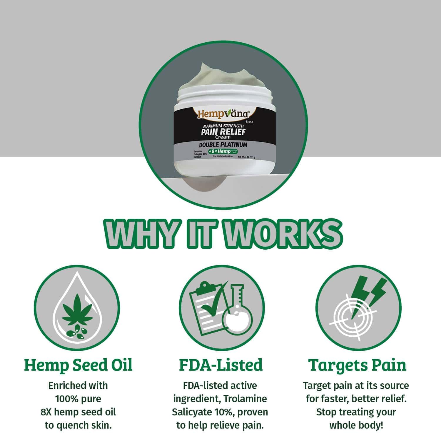 Hempvana Double Platinum formula is odor-free for daily use