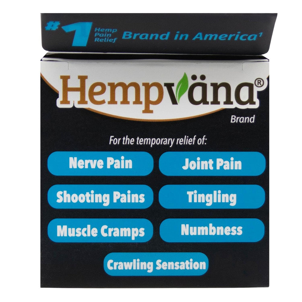 Nerve relief cream label communicates platinum strength and target areas