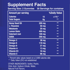 HEMPWAY 6 in 1 formula label with L-Theanine and GABA