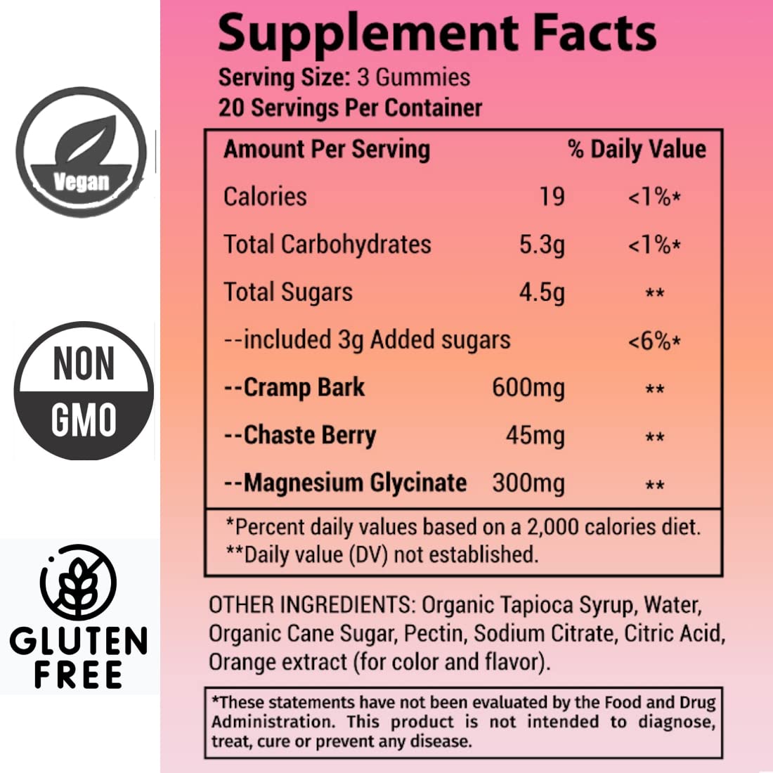 HEMPWAY gummies label featuring chaste berry for cycle wellness.