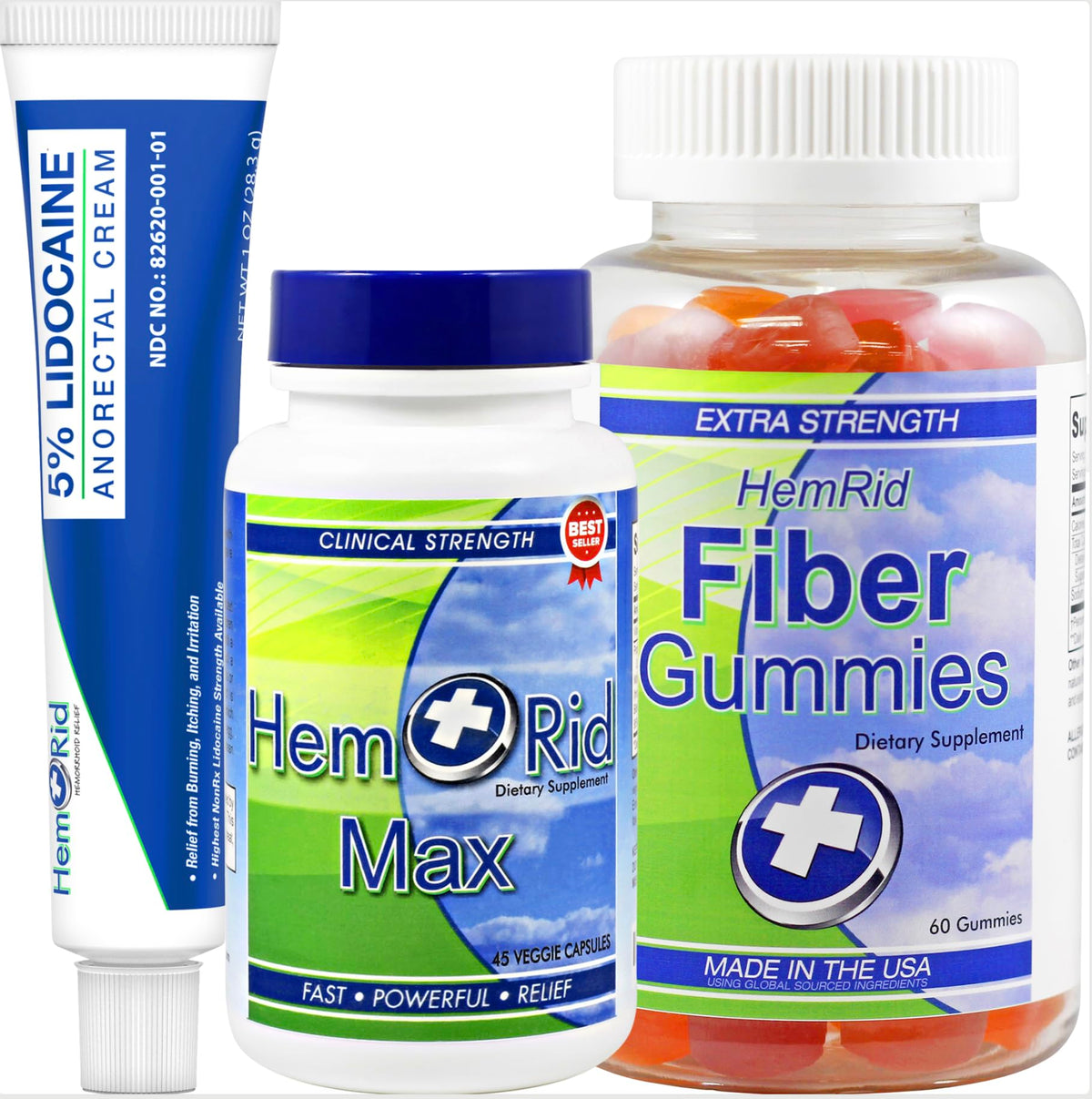 HemRid Max capsules bottle illustrates vein health support for daily use