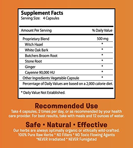 Hemroid Harry's Herbal Remedy label highlights natural herbal ingredients.