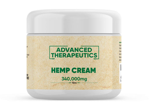 HEMTemperature Advanced Hemp Cream bottle for quick, non-greasy relief of sore muscles.