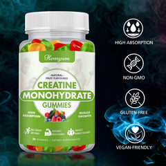 Hemyum Creatine Gummies packaging on shelf for quick recognition