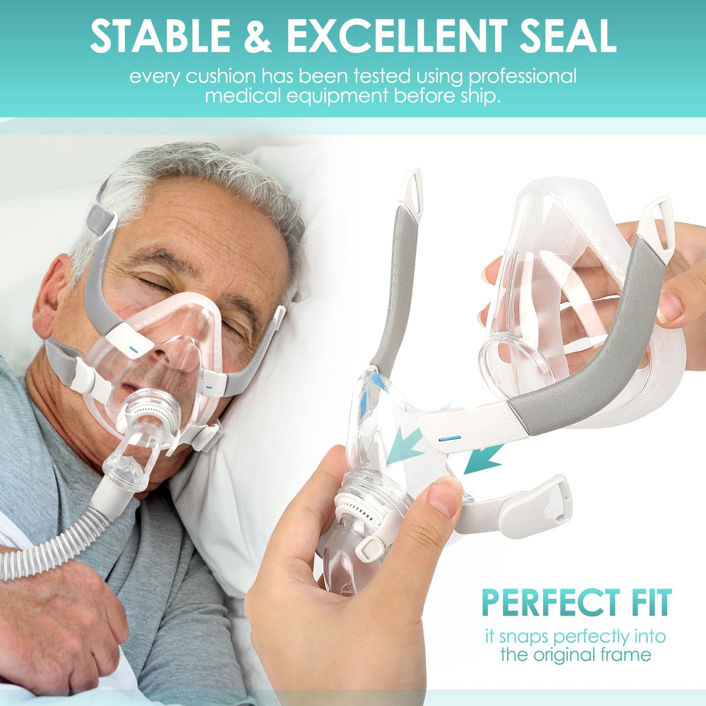 Cushion contours to facial shapes for a consistent seal.