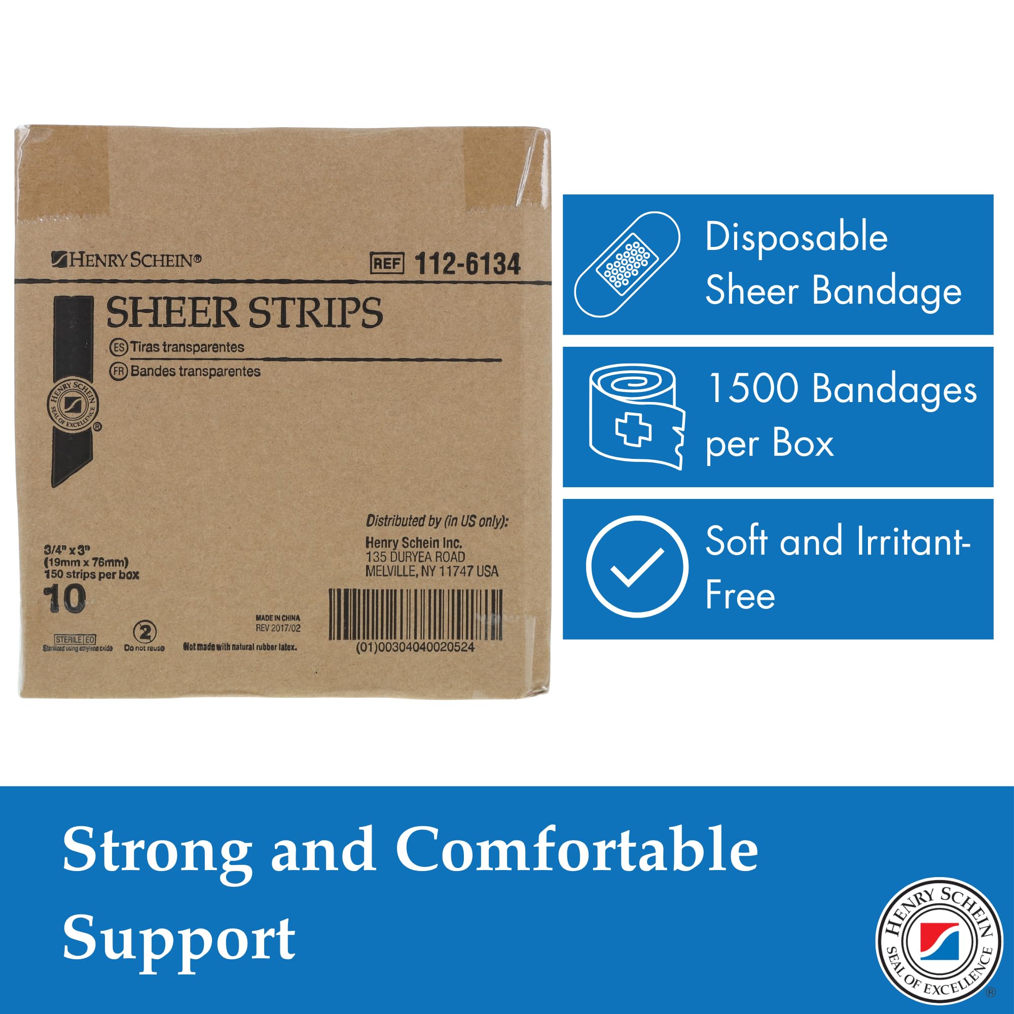 Henry Schein sheer bandages offer a flexible fit for movement across body areas.