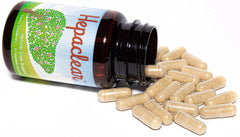 Hepaclear non-GMO vegan gluten-free label signals clean formula.