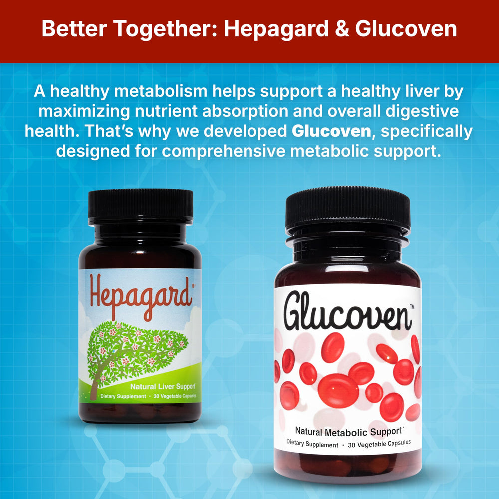 Hepagard bottle with nutrition label and clinically studied amounts note.