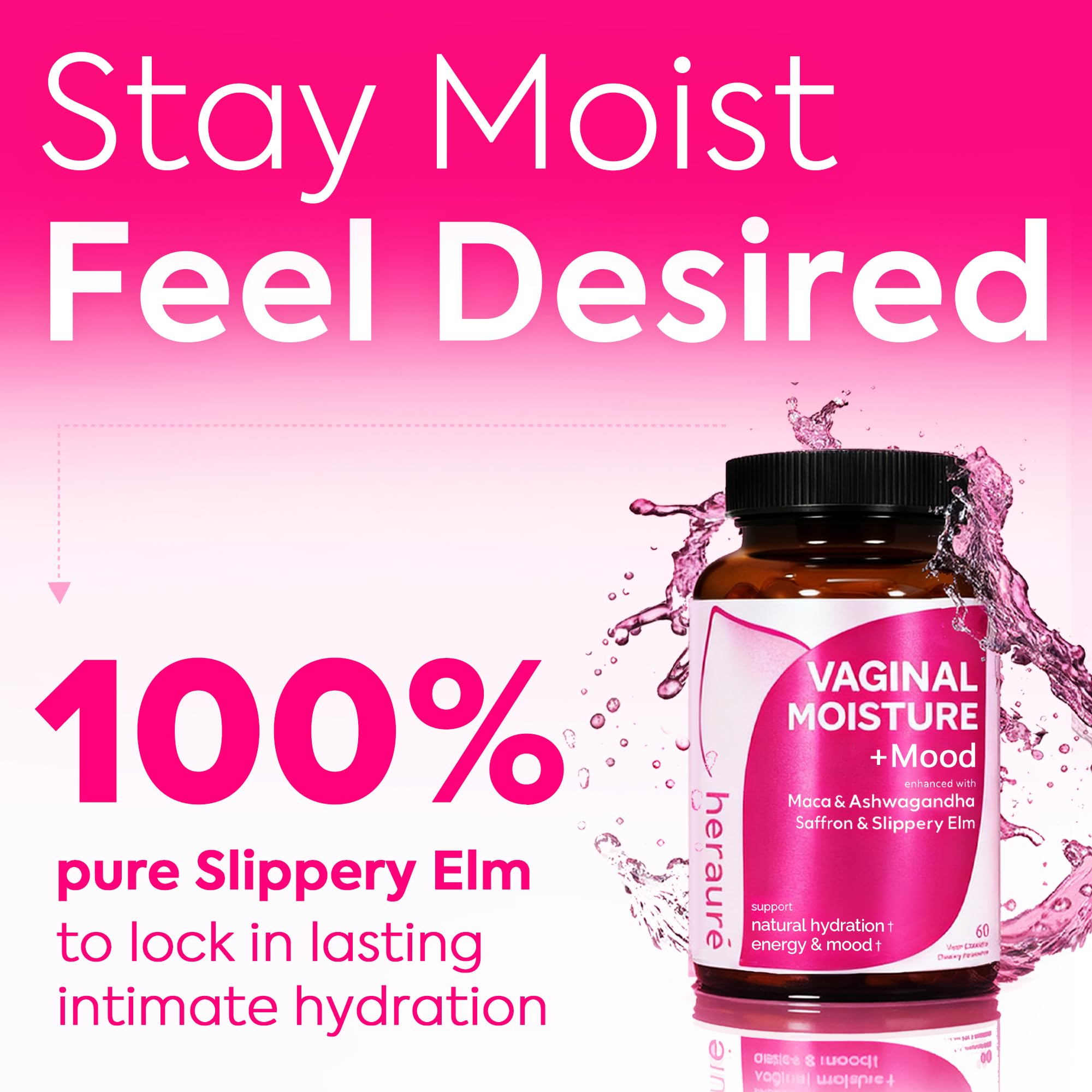 HerAuré ingredients sea moss and slippery elm nourish moisture.