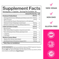 HerAuré vegan gluten-free formula on a clean label.