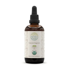 HerbEra Cascara Sagrada bottle with dropper for easy dosing.