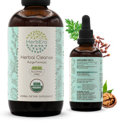 HerbEra Cleanse bottle with pour for easy daily tincture use