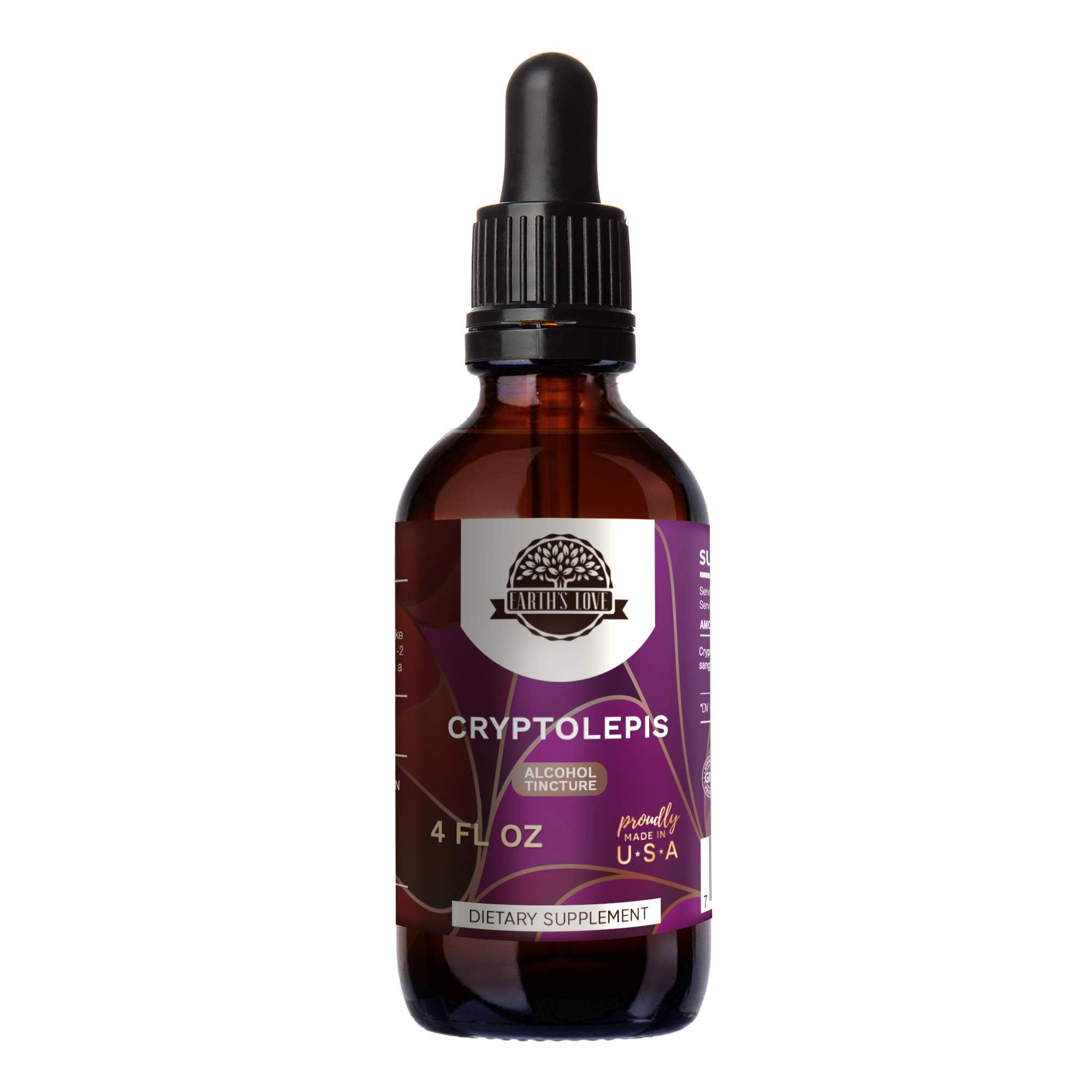 HerbEra Earth's Love Cryptolepis tincture bottle for convenient daily use.