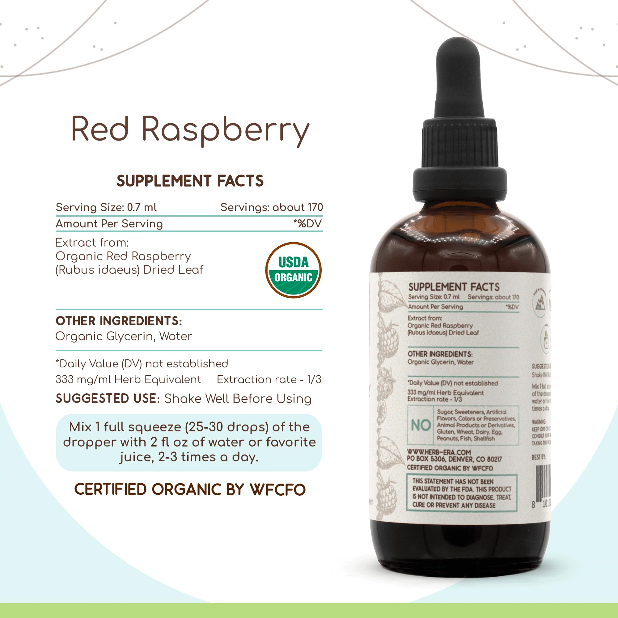 HerbEra red raspberry dried leaf close-up showing premium organic material for infusions