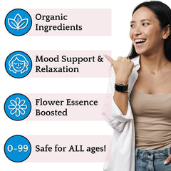 Close-up of Anxia-T Ease label showing organic herbal blend.