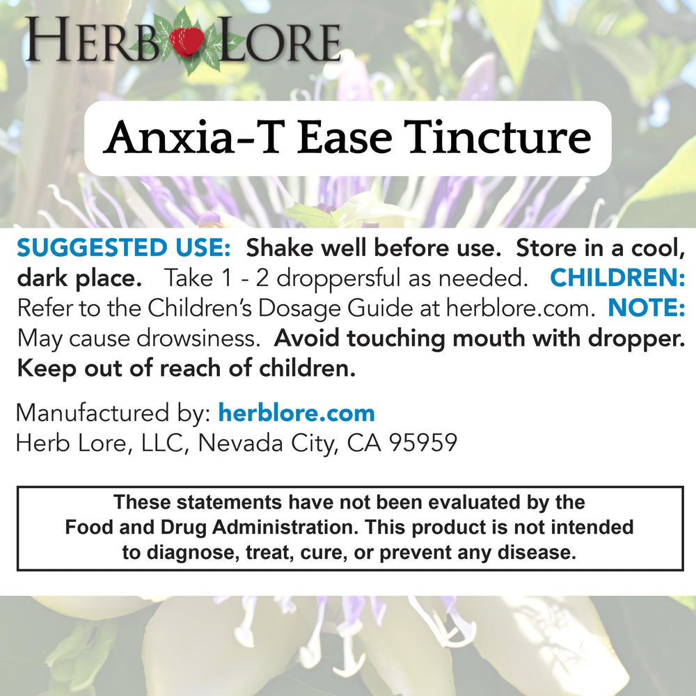 Organic herb blend highlighted in Anxia-T Ease for gentle mood support.