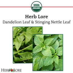Herb Lore tincture label highlighting organic certification and plant-based ingredients for daily wellness.