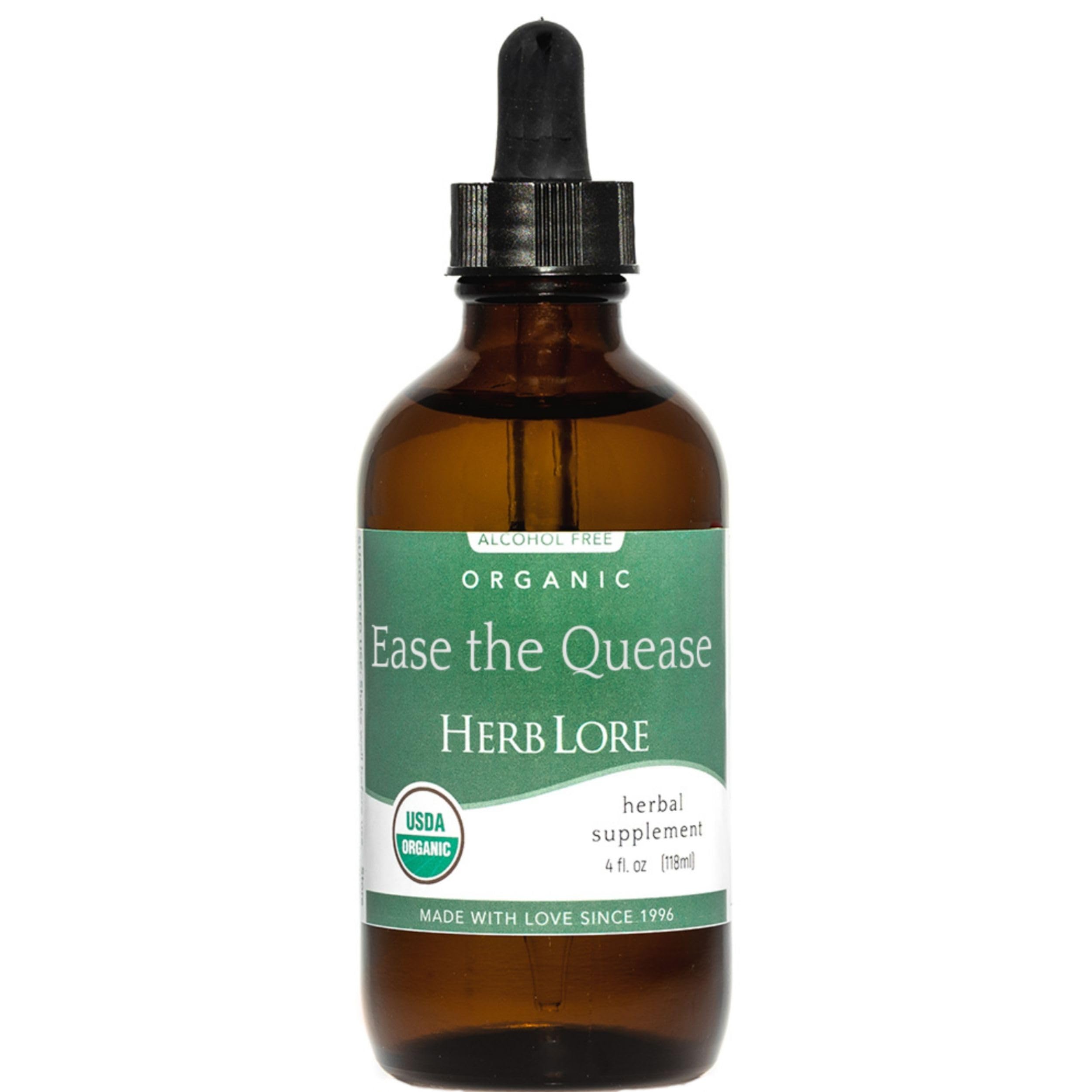 Herb Lore Ease The Quease tincture bottle front view for natural tummy comfort