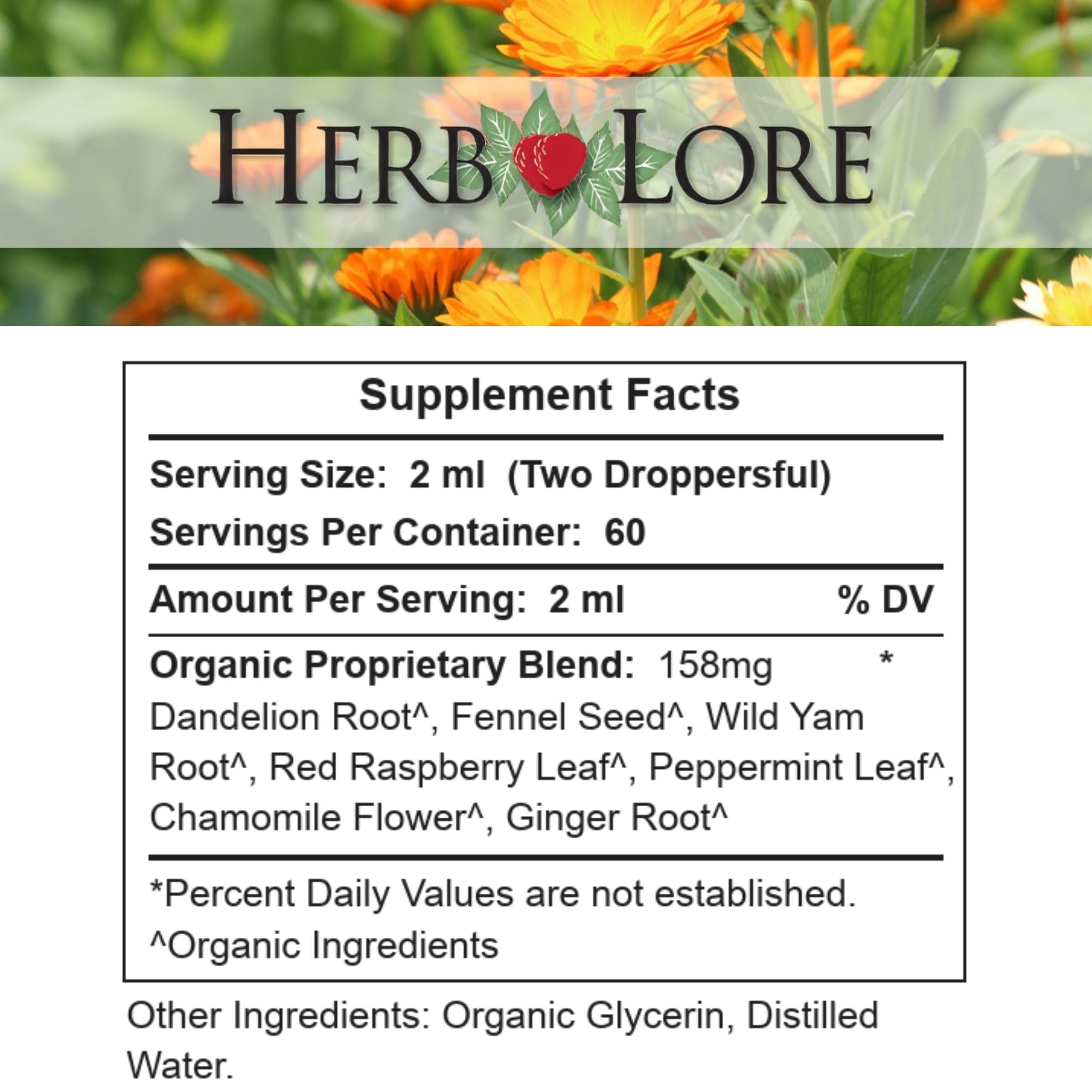 Herb Lore Ease The Quease kid-friendly label on a child-safe bottle