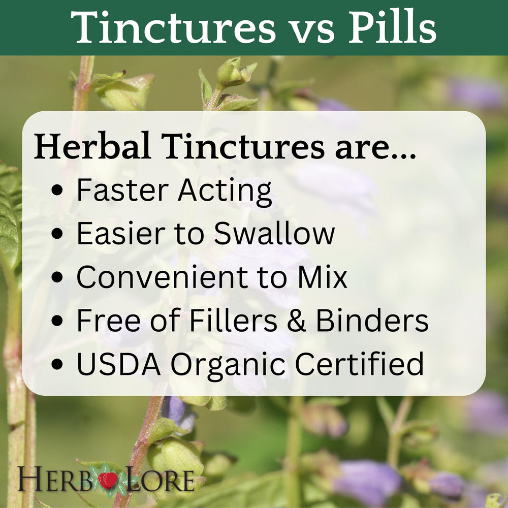 Herb Lore GoodNight Tincture under the tongue for fast calming effects.