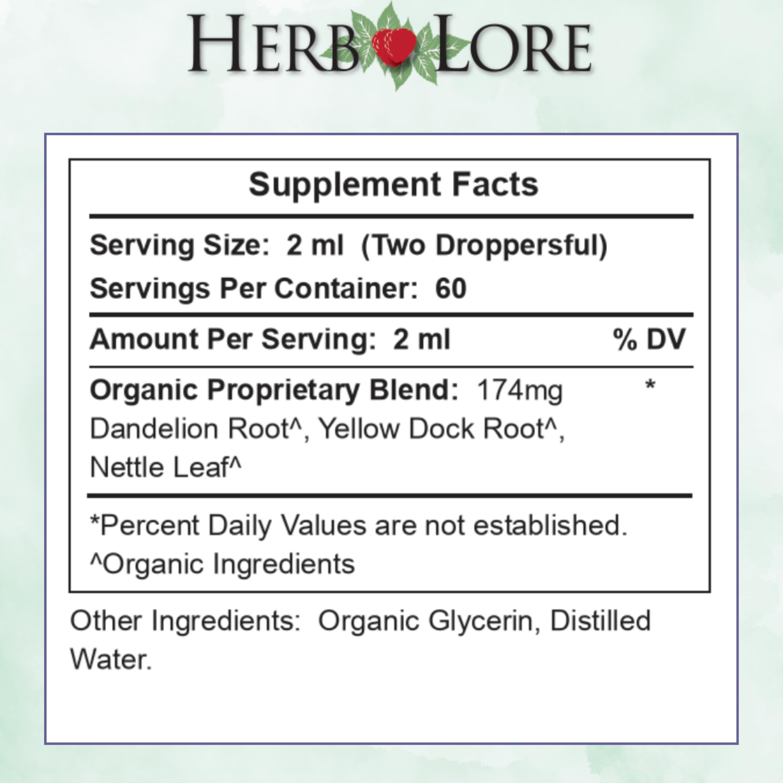 Yellow dock root adds botanical notes to Herb Lore Iron Tonic blend