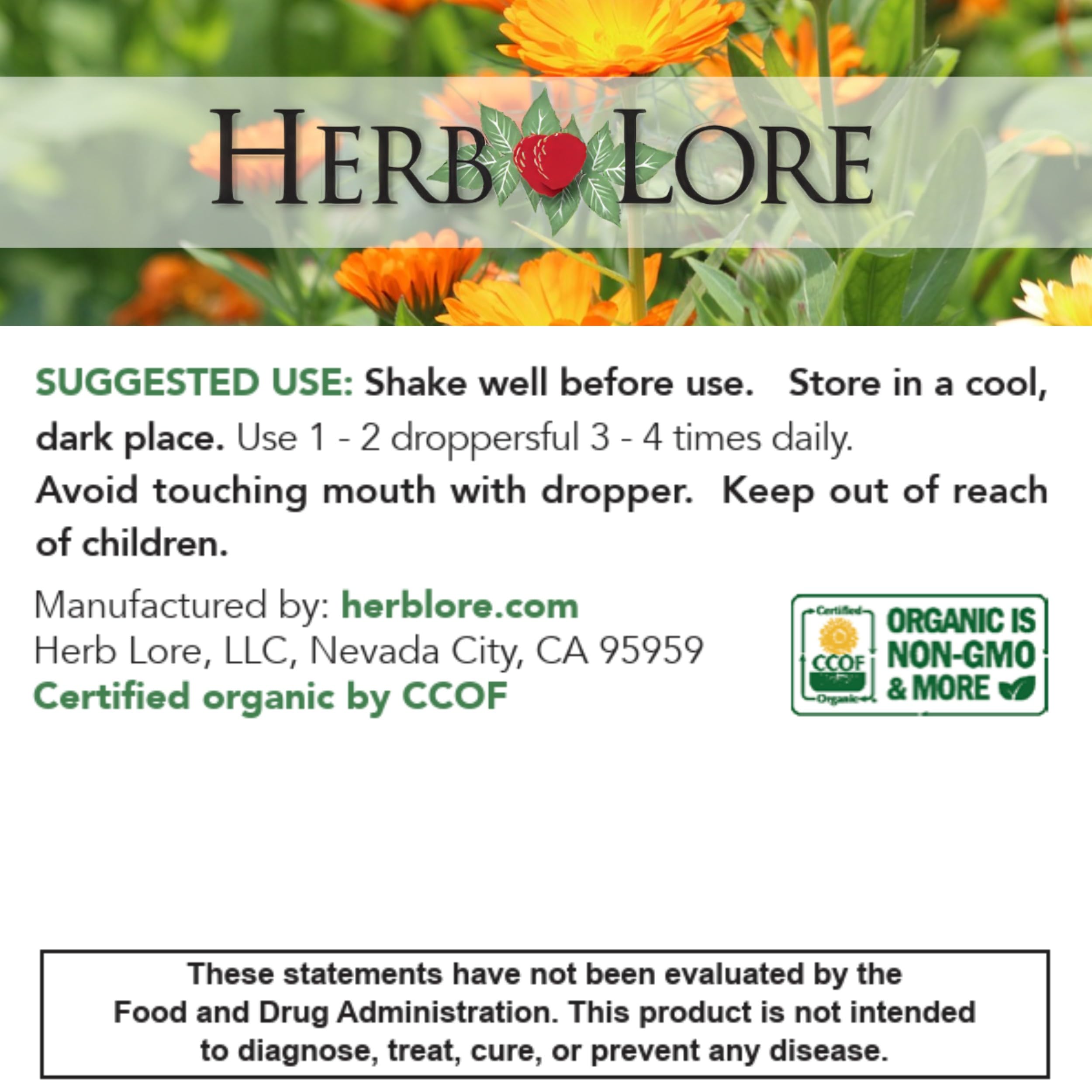 Herb Lore Mullein tincture suitable for kids and adults seeking natural support.