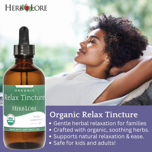 Close-up of the dropper for measured calming drops with Herb Lore Relax Tincture.