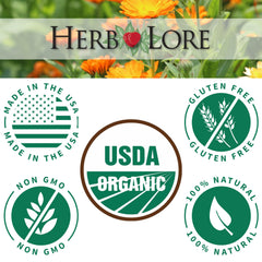 Herb Lore USDA Organic Label highlights a clean, trusted family formula.