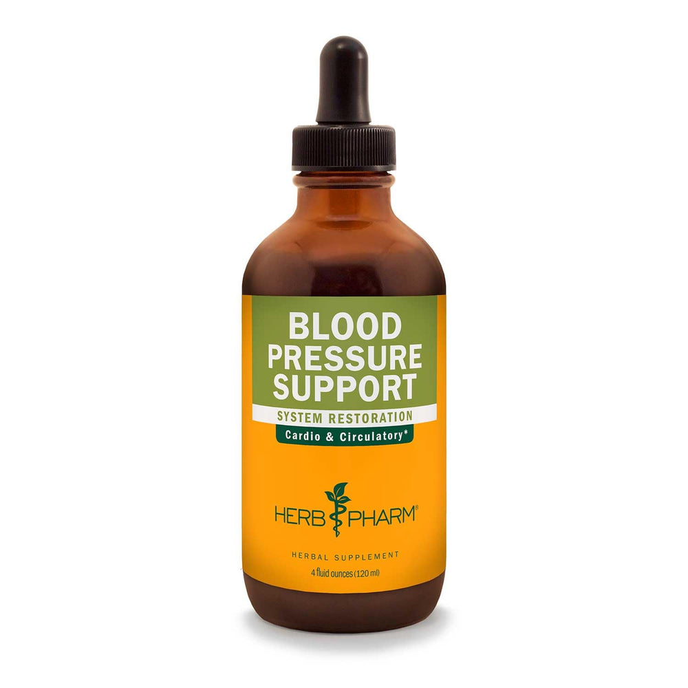 Herb Pharm Blood Pressure Support bottle showing rapid-absorption liquid formula for everyday cardiovascular support