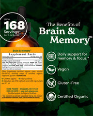 Herb Pharm Brain and Memory liquid dropper for easy dosing and consistency.